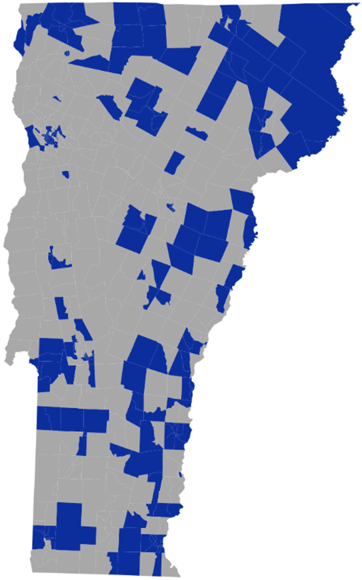 Vermont 2022 LID qualifying areas