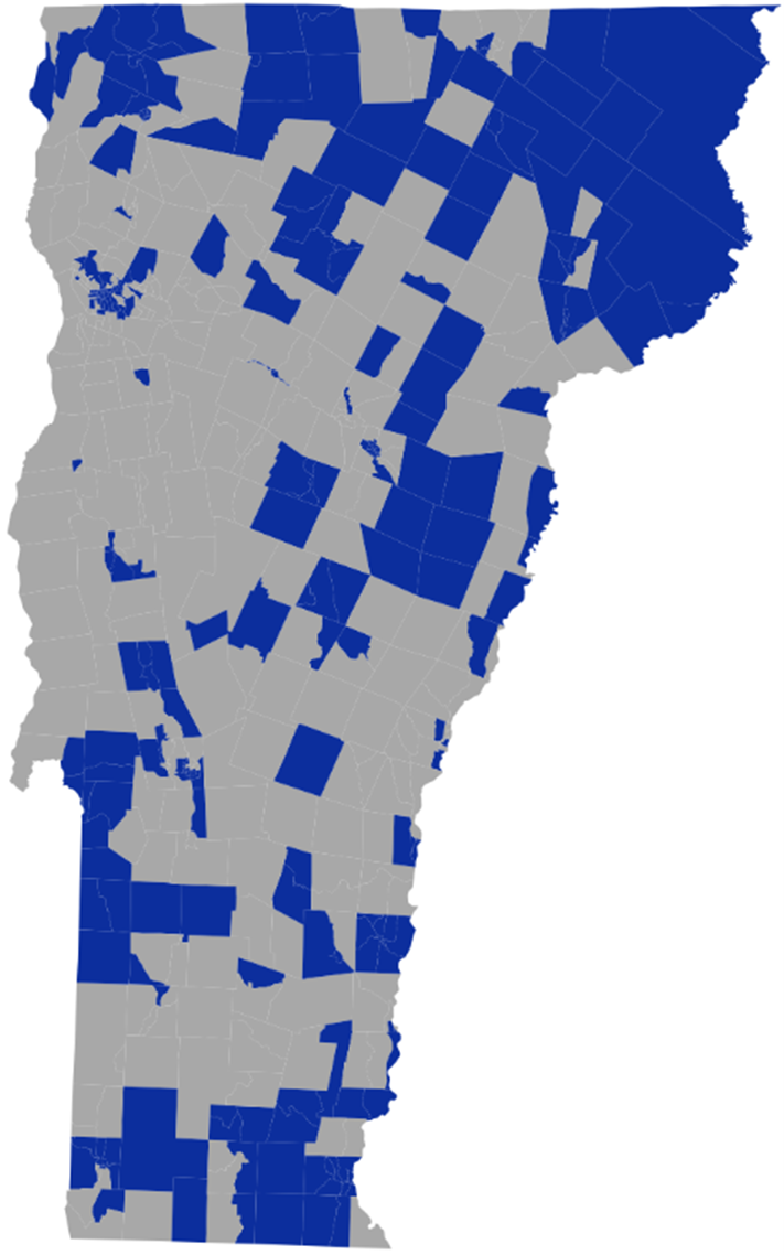 Vermont 2023 LID qualifying areas